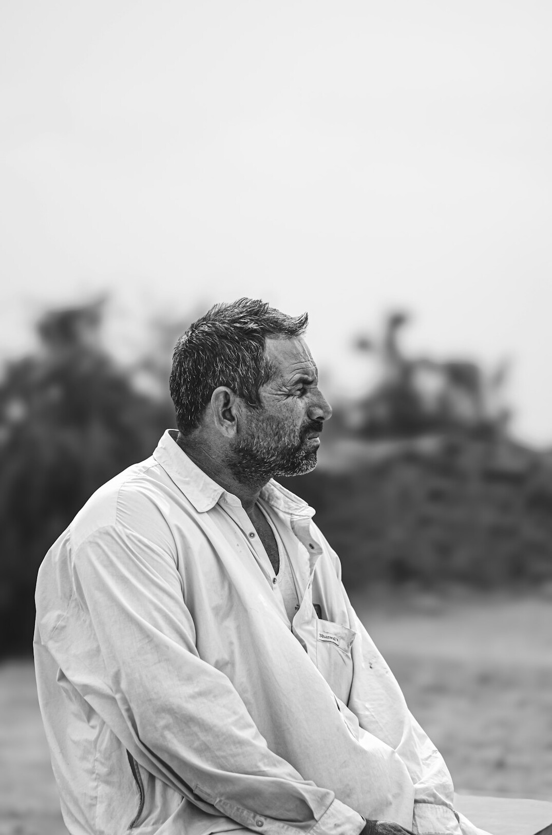 Portrait of a German male sociologist in his 40s with glasses